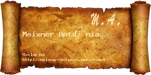 Meixner Antónia névjegykártya